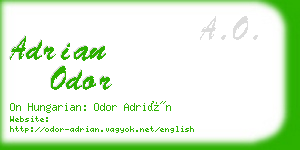 adrian odor business card